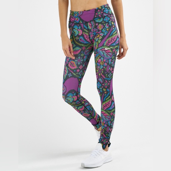 Nike Pants - Nike Fast Future Femme Floral Multicolor Printed DRI-FIT Leggings Size Small